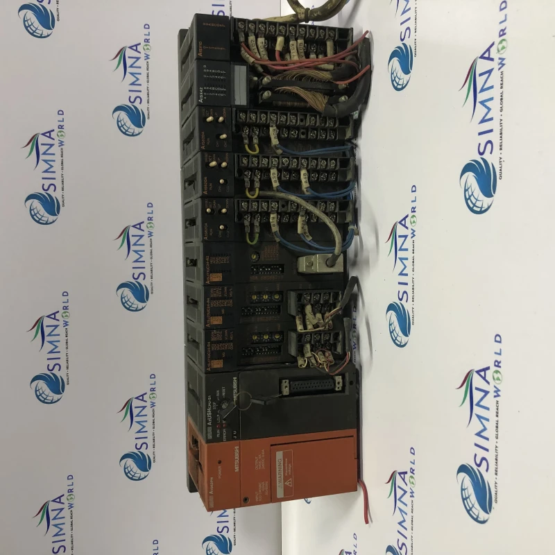 Mitsubishi MELSEC A Series PLC A2USHCPU-S1 Rack with A1S62PN Power Supply I/O Modules
