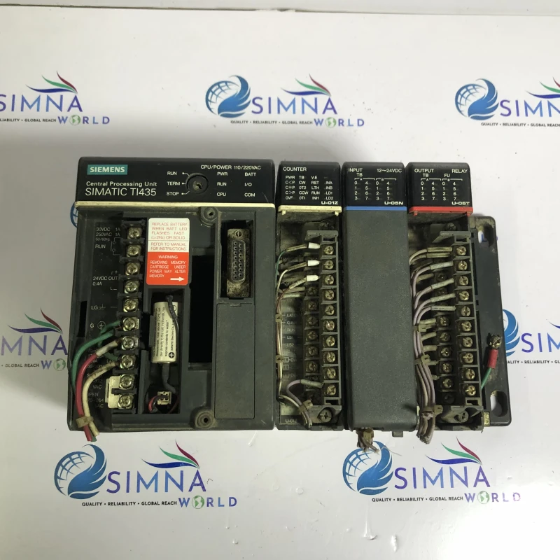 Siemens SIMATIC TI435 PLC CPU with I/O Modules and Relay Output Unit