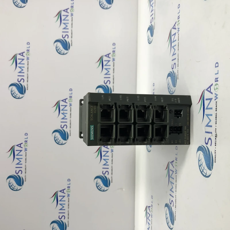 Siemens SIMATIC NET SCALANCE X208 Industrial Ethernet Switch.